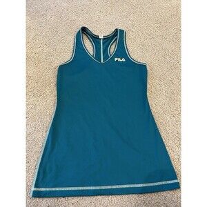 Fila Racerback Tank Top Small Dark Turquoise Teal Athletic Workout Shirt Casual